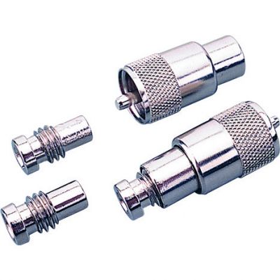 MALE UHF CONNECTOR AND REDUCERS FOR RG-58U COAX CABLE