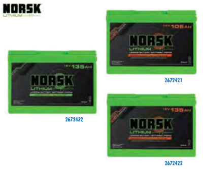 Norsk Lithium Iron Phosphate (LiFePo4) 16V Batteries