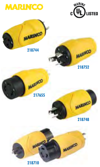 Marinco EEL ShorePower-Style Straight Adapters