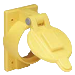 Marinco Weatherproof Cover with Lift Lid Fits 217213 (6369CR) and 217035 (6370CR) 50 amp receptacles.