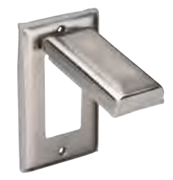 Marinco Stainless Steel Sealed Cover with Lift Lid  Use with 217542 (4700CR), 5262CRR and 5739CR duplex receptacles.