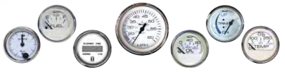Faria Chesapeake White Stainless Steel Gauges
