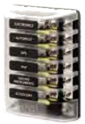 Blue Sea ST-Glass Fuse Block with Negative Bus and Cover