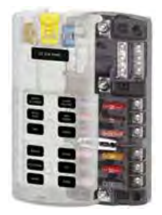 Blue Sea ST-Blade Split Bus Fuse Block 3.32” x 7.35” x 1.51”
