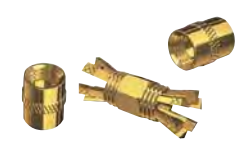 Shakespeare Gold-Plated Brass Connector For RG-8X or RG-58/AU coax cable.