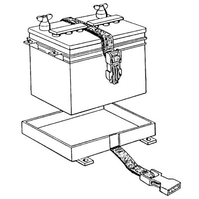 BATTERY HOLDER W/POLY STRAP