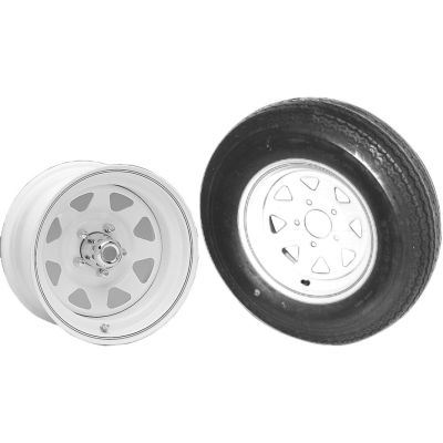 CUSTOM SPOKE WHITE RIMS W/RED & BLUE PIN STRIPES