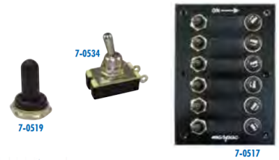 Marpac Fused Switch Panel with Toggle Boot Seals